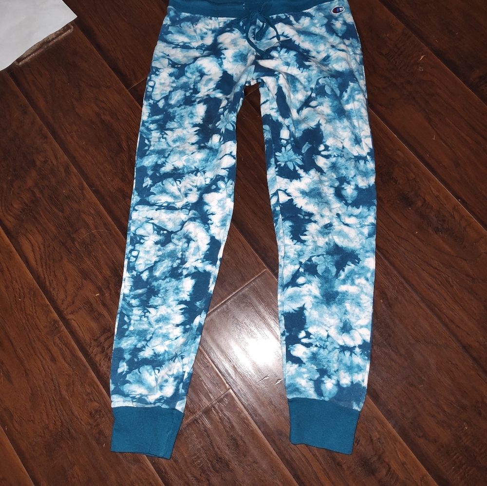 Champion Blue Tie-Dye Leggings
